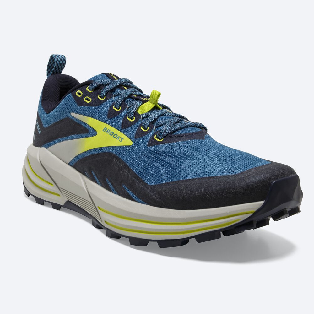 Zapatillas Trail Brooks Cascadia 16 Hombre Azules/Azul Marino/Verde Claro | Ecuador-05963