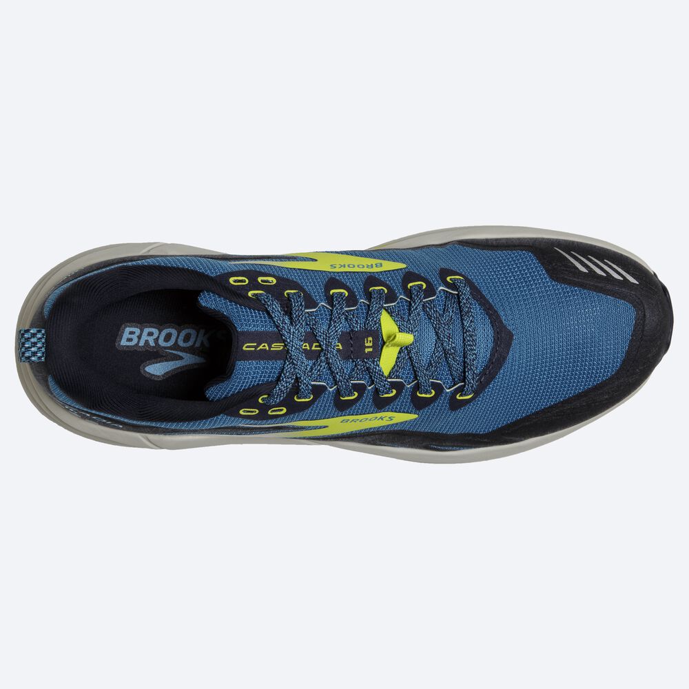 Zapatillas Trail Brooks Cascadia 16 Hombre Azules/Azul Marino/Verde Claro | Ecuador-05963