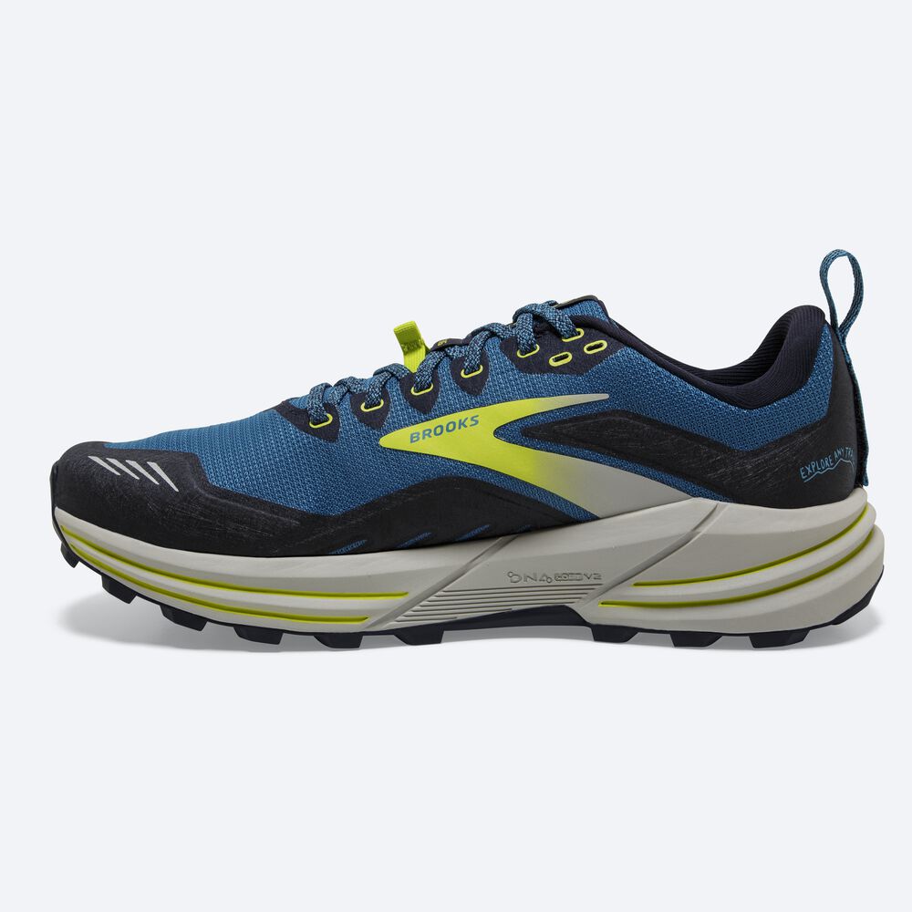 Zapatillas Trail Brooks Cascadia 16 Hombre Azules/Azul Marino/Verde Claro | Ecuador-05963