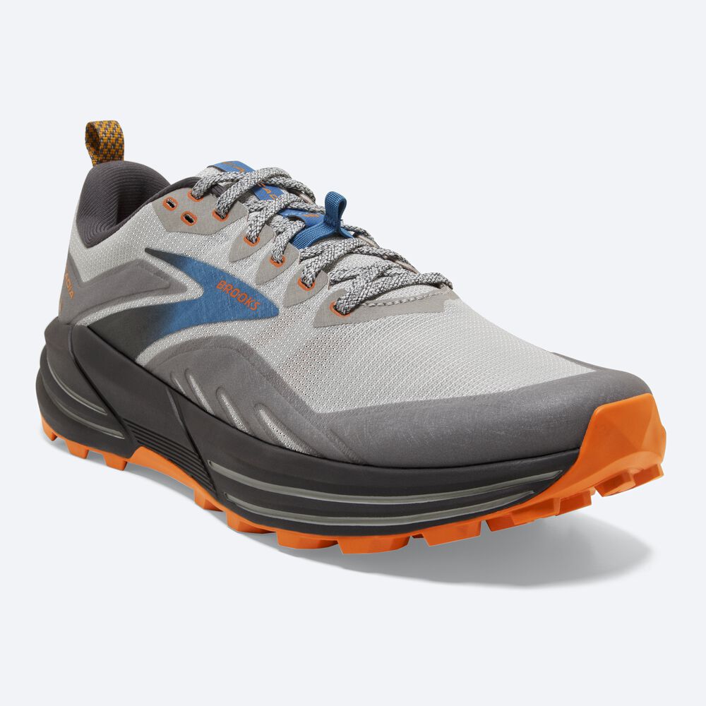 Zapatillas Trail Brooks Cascadia 16 Hombre Gris/Naranjas | Ecuador-18320