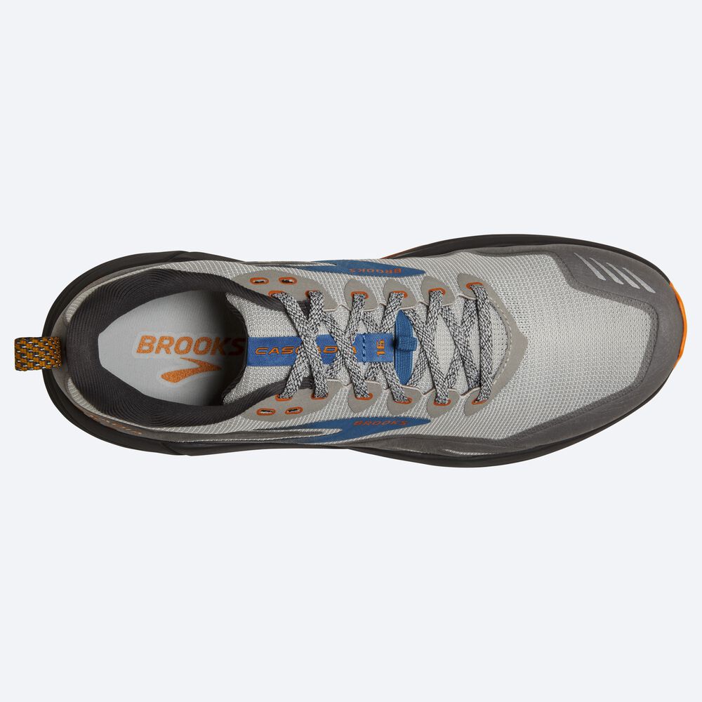 Zapatillas Trail Brooks Cascadia 16 Hombre Gris/Naranjas | Ecuador-18320