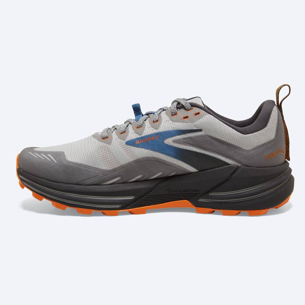 Zapatillas Trail Brooks Cascadia 16 Hombre Gris/Naranjas | Ecuador-18320