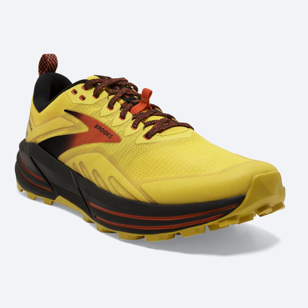 Zapatillas Trail Brooks Cascadia 16 Hombre Amarillo/Negras | Ecuador-46075