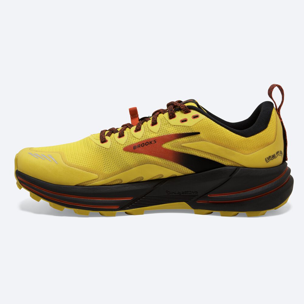 Zapatillas Trail Brooks Cascadia 16 Hombre Amarillo/Negras | Ecuador-46075