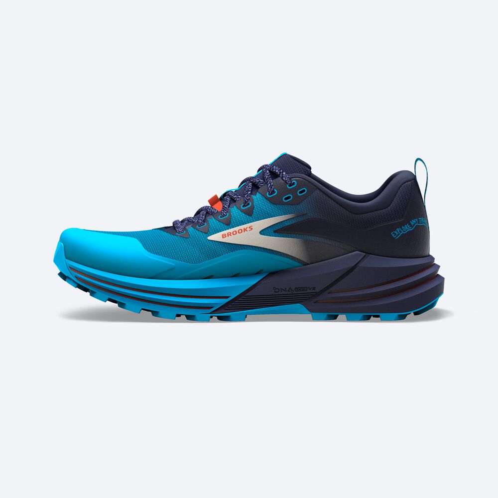 Zapatillas Trail Brooks Cascadia 16 Hombre Azul Marino/Azules | Ecuador-85701