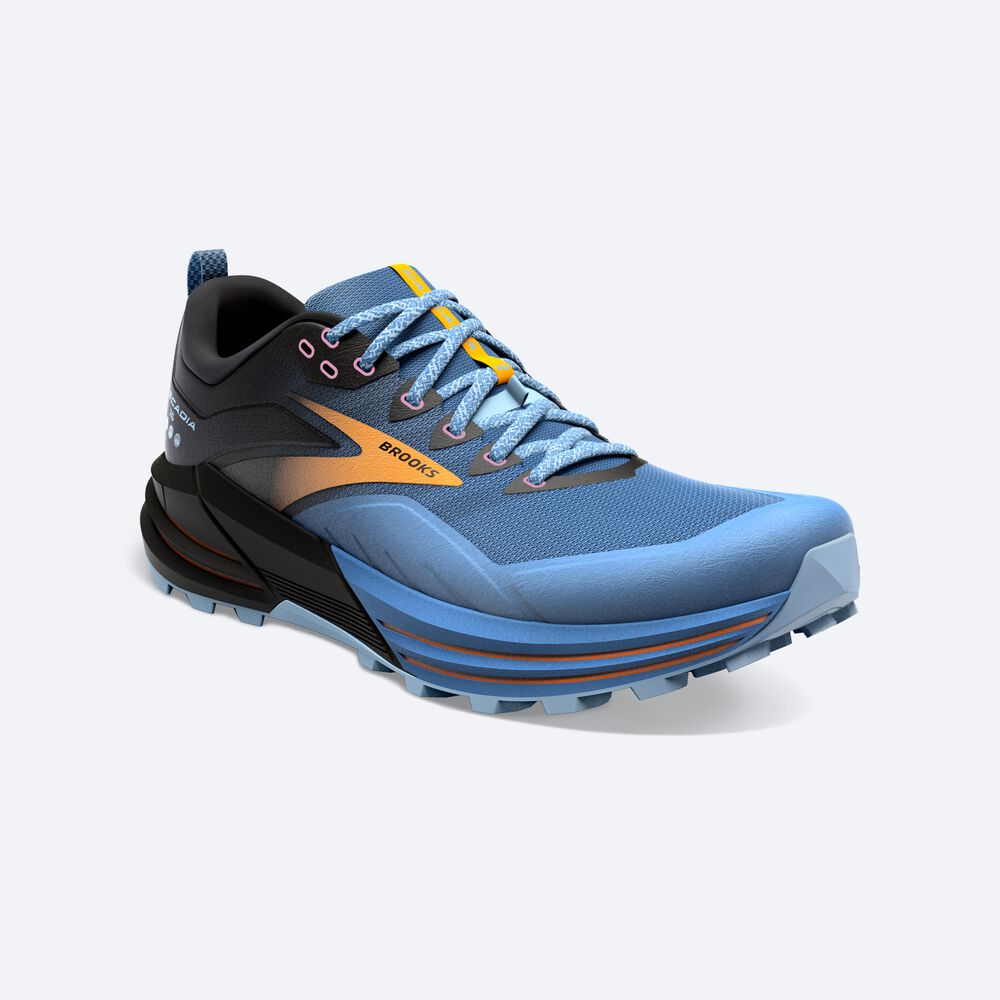 Zapatillas Trail Brooks Cascadia 16 Mujer Azules/Negras/Amarillo | Ecuador-28791