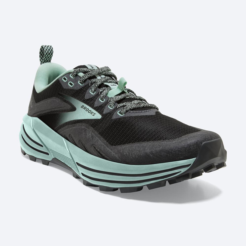 Zapatillas Trail Brooks Cascadia 16 Mujer Negras/Verde | Ecuador-54381