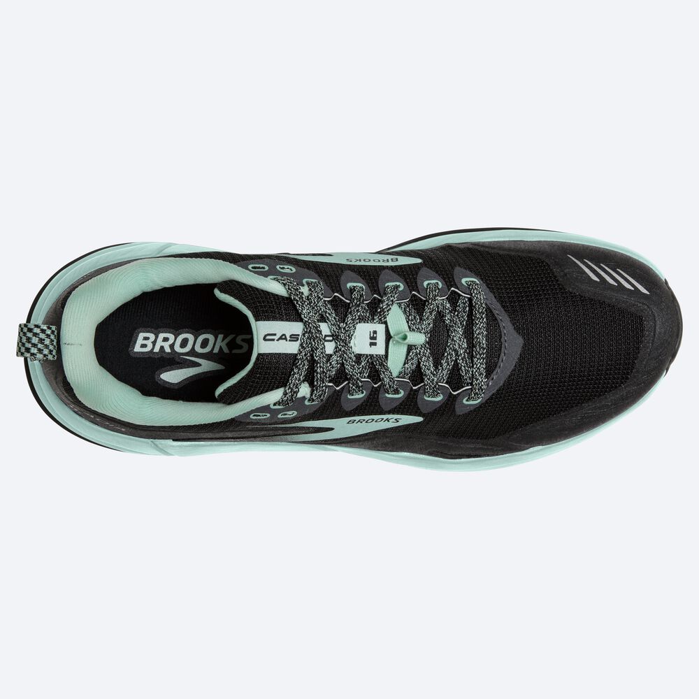 Zapatillas Trail Brooks Cascadia 16 Mujer Negras/Verde | Ecuador-54381