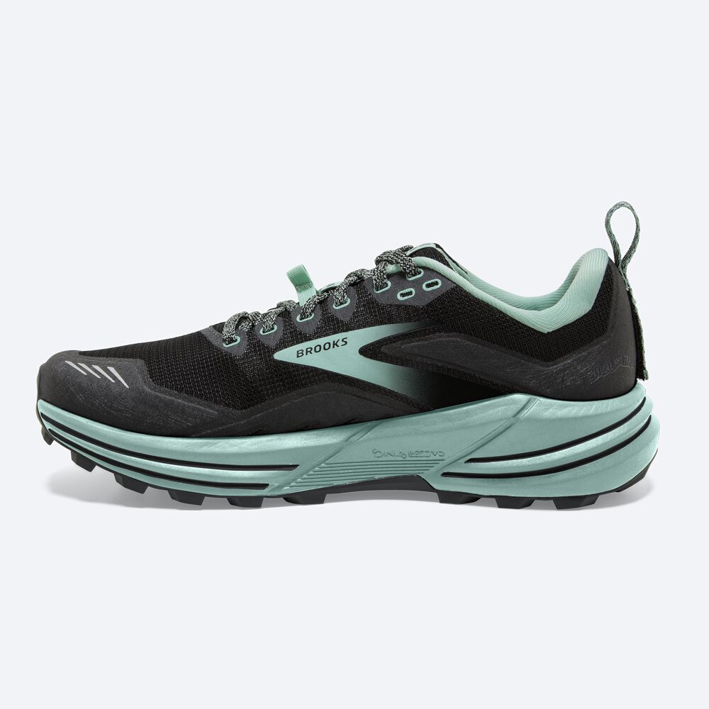 Zapatillas Trail Brooks Cascadia 16 Mujer Negras/Verde | Ecuador-54381