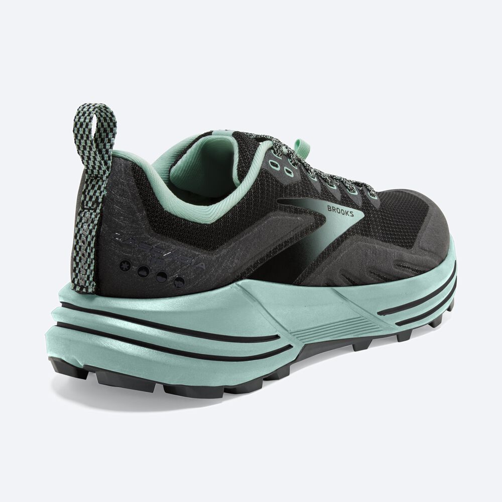 Zapatillas Trail Brooks Cascadia 16 Mujer Negras/Verde | Ecuador-54381