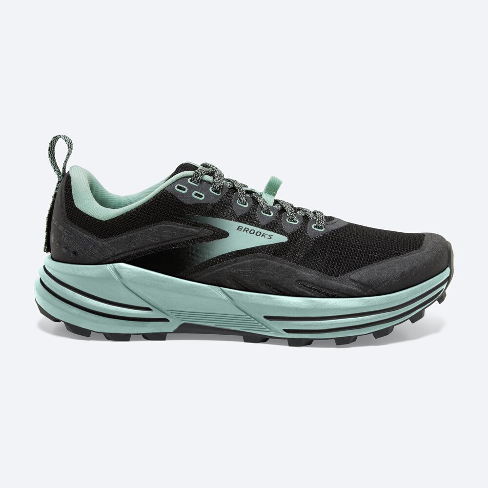 Zapatillas Trail Brooks Cascadia 16 Mujer Negras/Verde | Ecuador-54381