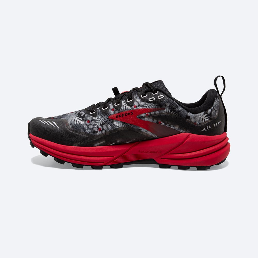 Zapatillas Trail Brooks Cascadia 16 Mujer Negras/Gris/Rojas | Ecuador-62130