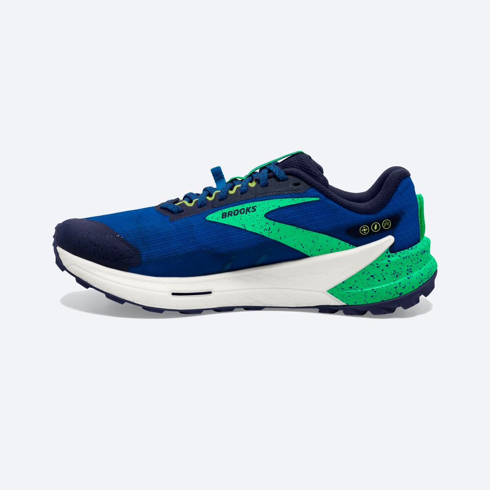 Zapatillas Trail Brooks Catamount 2 Hombre Azules/Verde | Ecuador-42906