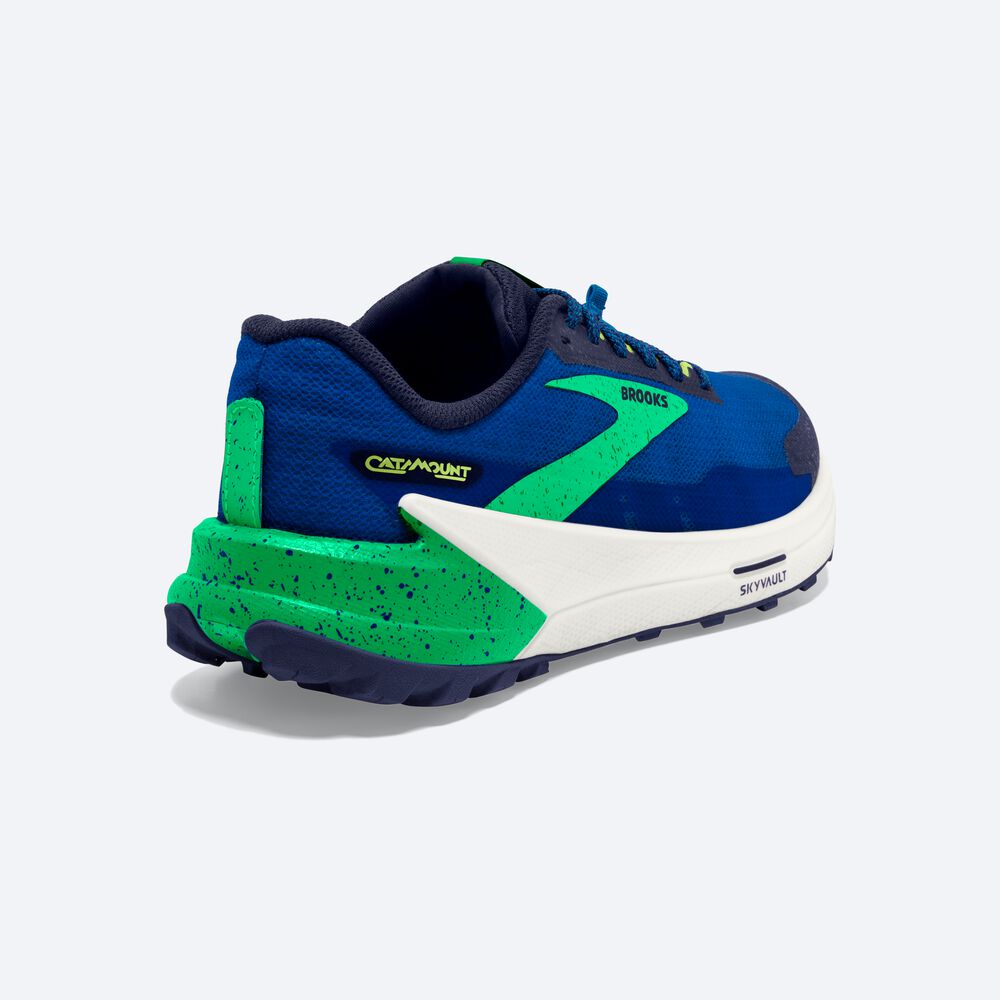 Zapatillas Trail Brooks Catamount 2 Hombre Azules/Verde | Ecuador-42906