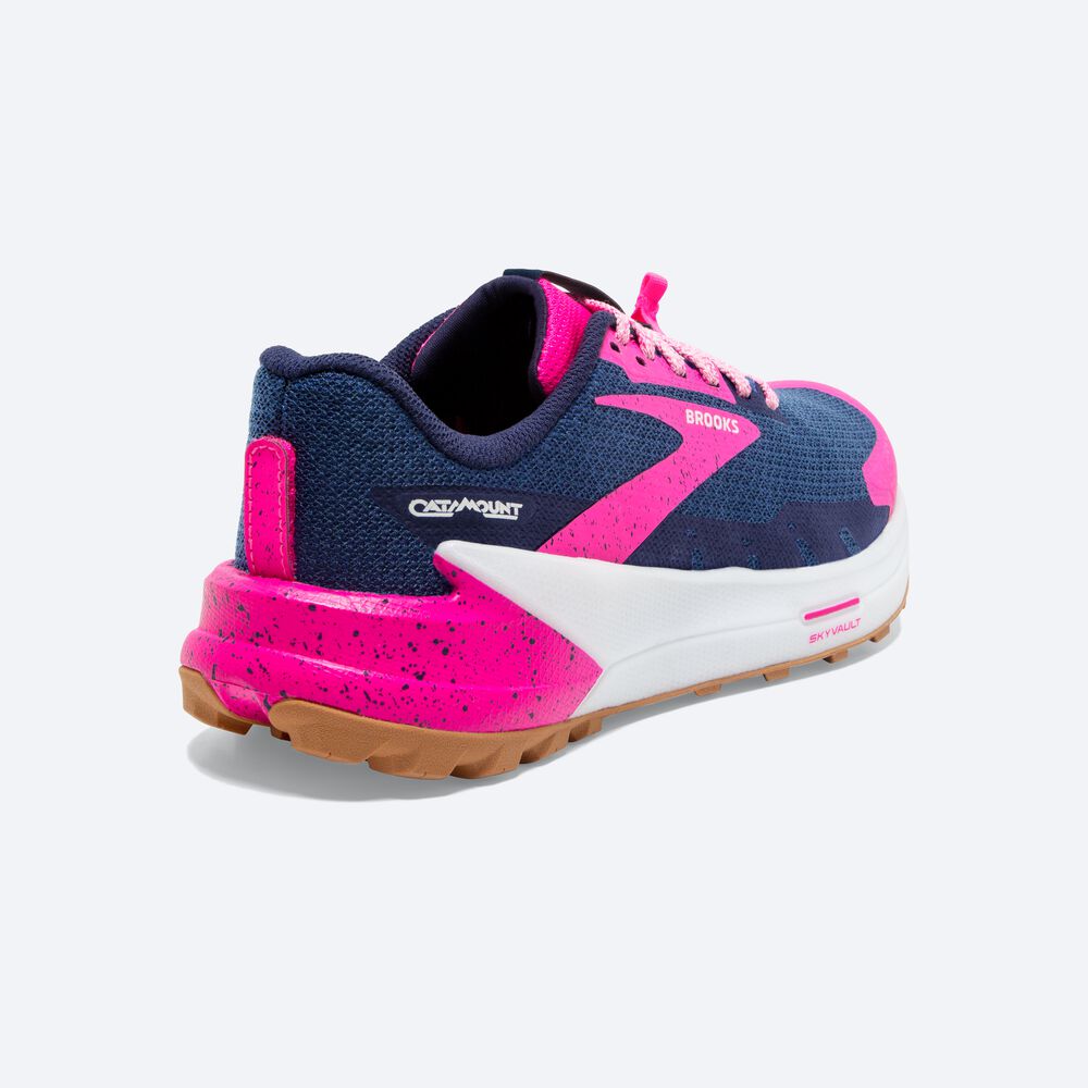 Zapatillas Trail Brooks Catamount 2 Mujer Azul Marino/Rosas | Ecuador-78435