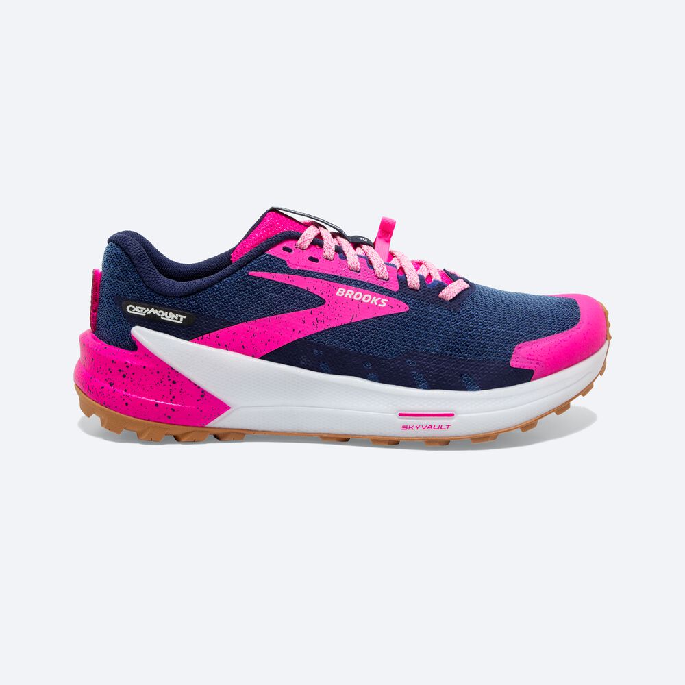 Zapatillas Trail Brooks Catamount 2 Mujer Azul Marino/Rosas | Ecuador-78435