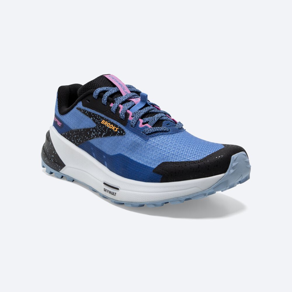 Zapatillas Trail Brooks Catamount 2 Mujer Azules/Negras/Amarillo | Ecuador-92506