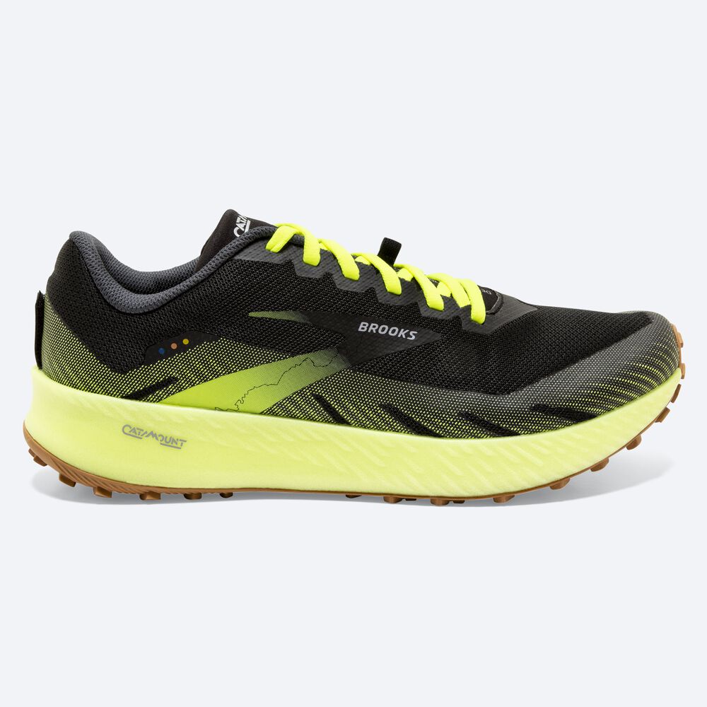 Zapatillas Trail Brooks Catamount Hombre Negras | Ecuador-10829