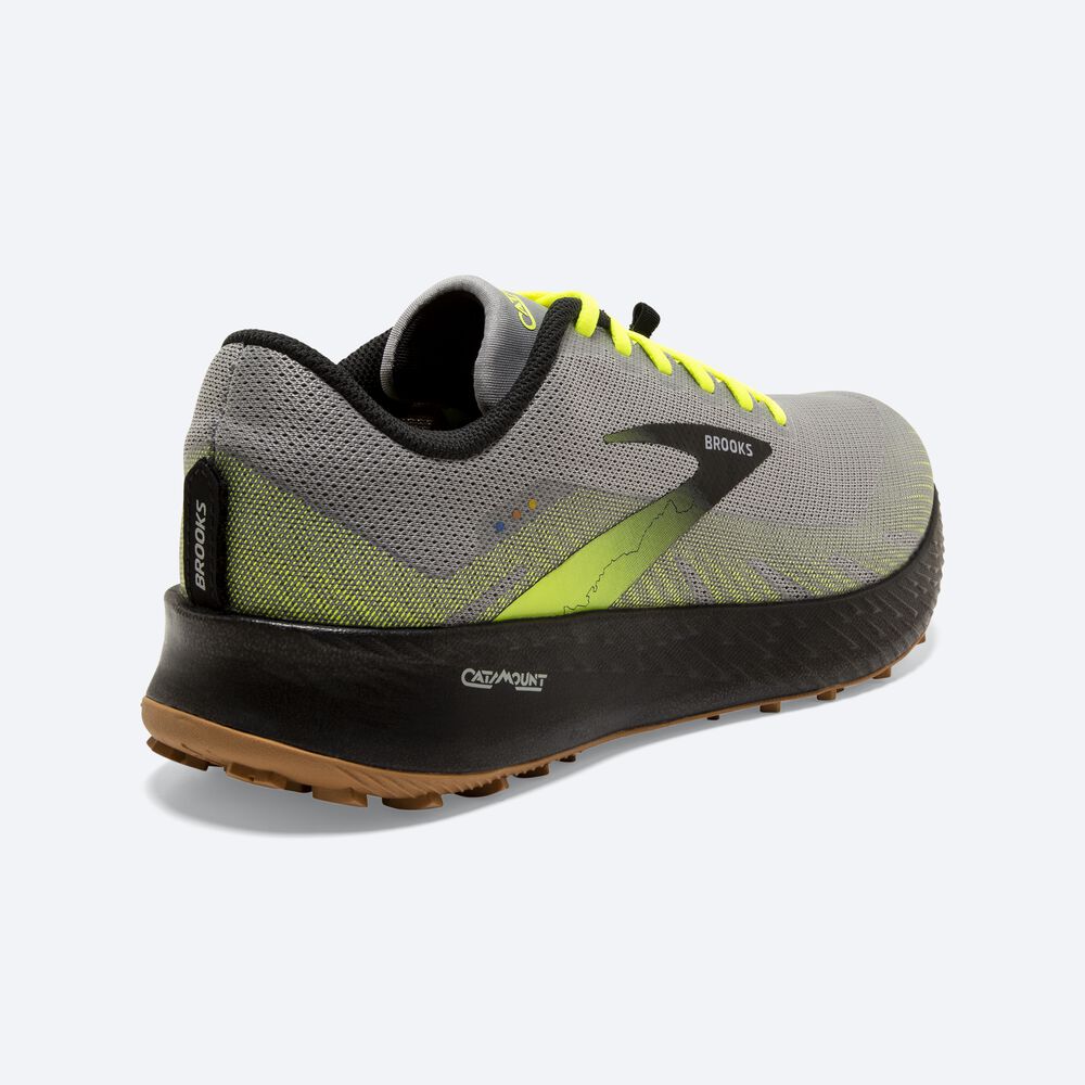 Zapatillas Trail Brooks Catamount Hombre Gris/Negras | Ecuador-96815