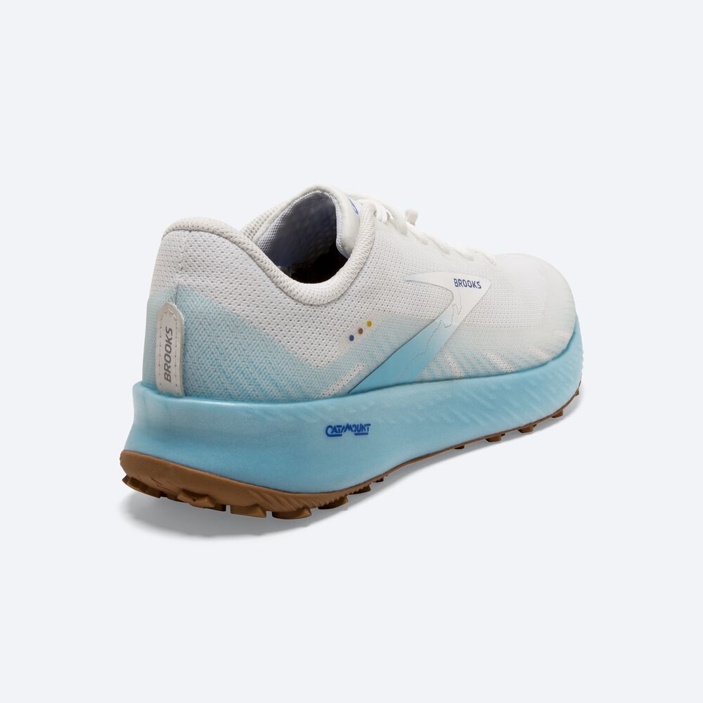 Zapatillas Trail Brooks Catamount Mujer Blancas/Turquesa Claro/Azules | Ecuador-19823