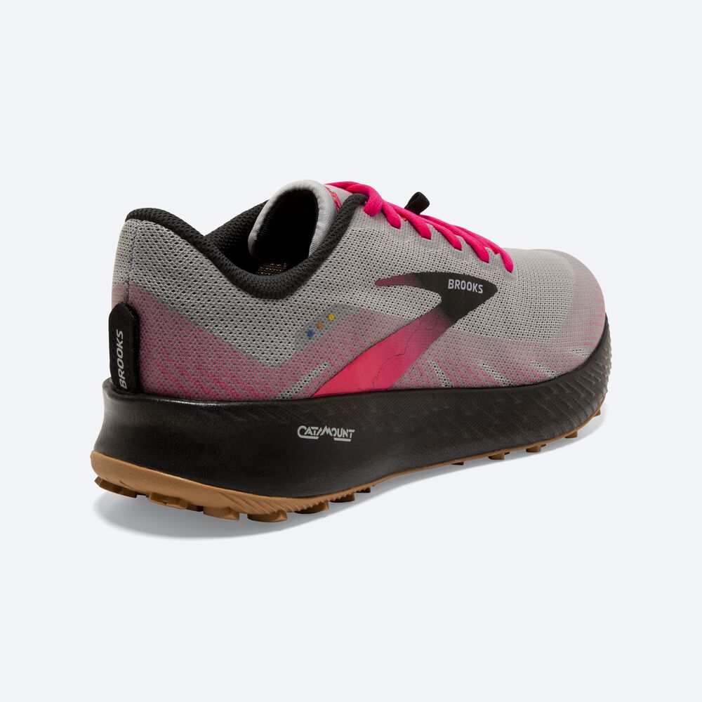 Zapatillas Trail Brooks Catamount Mujer Gris/Rosas/Negras | Ecuador-26149