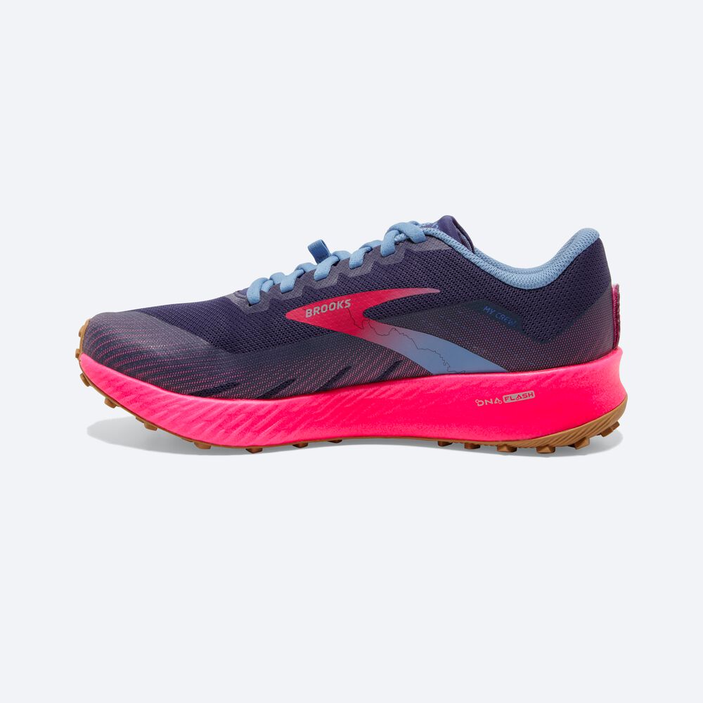 Zapatillas Trail Brooks Catamount Mujer / Oscuro Rosas | Ecuador-47019