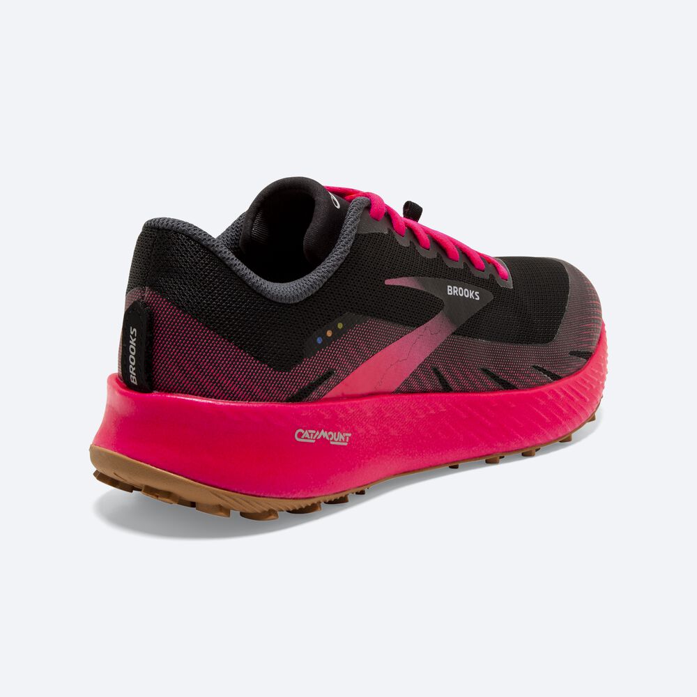 Zapatillas Trail Brooks Catamount Mujer Negras/Rosas | Ecuador-57916