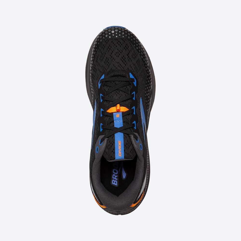 Zapatillas Trail Brooks Divide 3 Hombre Negras/Azules | Ecuador-21830