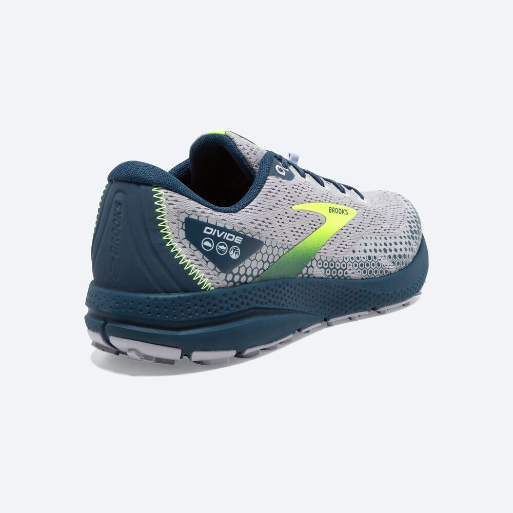 Zapatillas Trail Brooks Divide 3 Hombre Gris/Azul Marino | Ecuador-35094