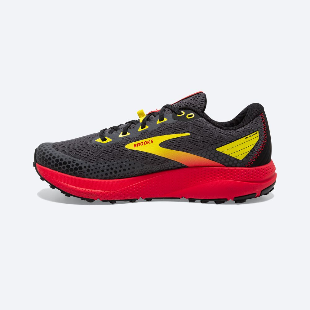 Zapatillas Trail Brooks Divide 3 Hombre Negras/Rojas/Amarillo | Ecuador-79265