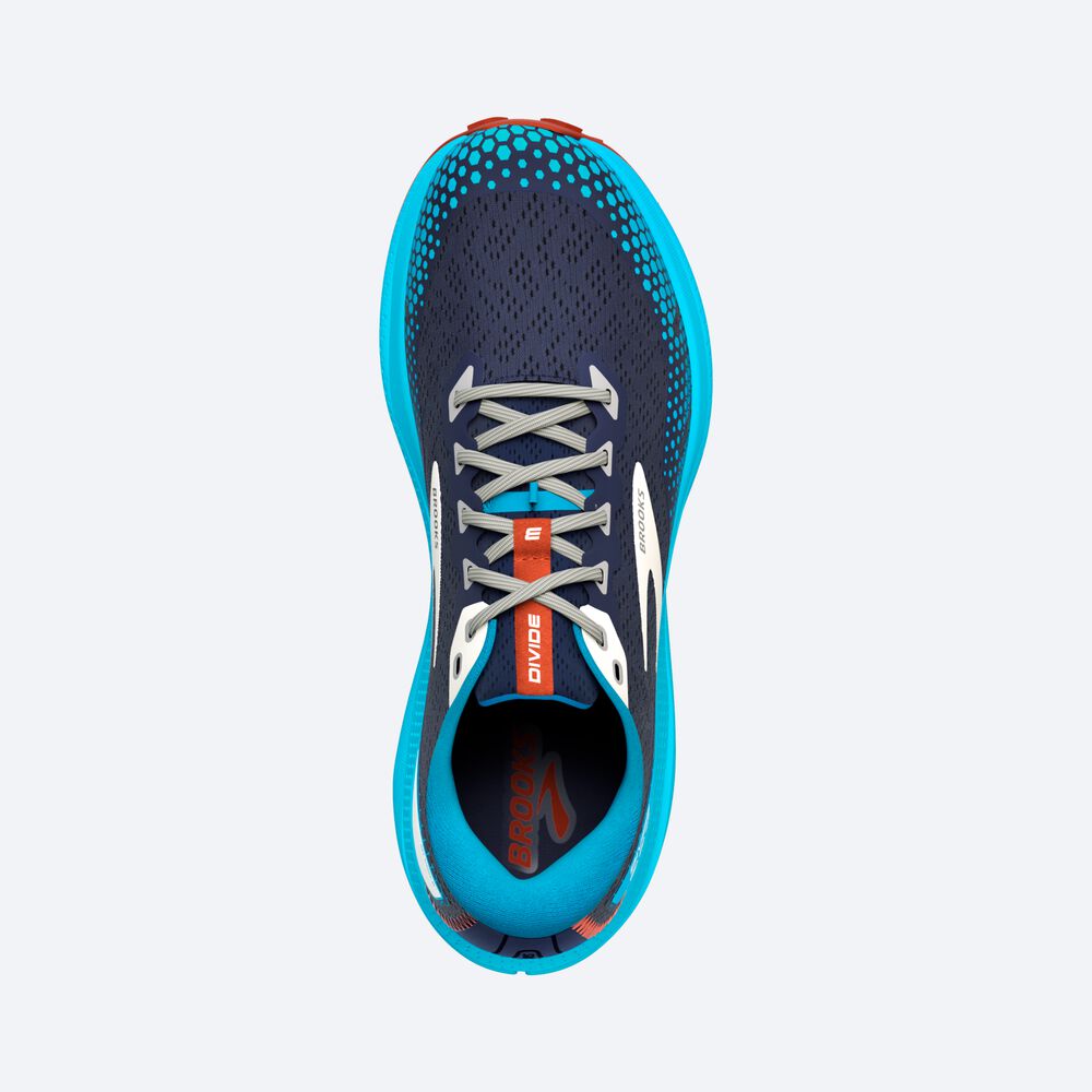 Zapatillas Trail Brooks Divide 3 Hombre Azul Marino/Azules | Ecuador-80364