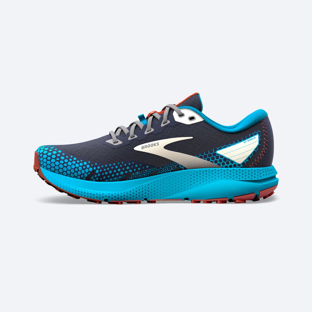 Zapatillas Trail Brooks Divide 3 Hombre Azul Marino/Azules | Ecuador-80364