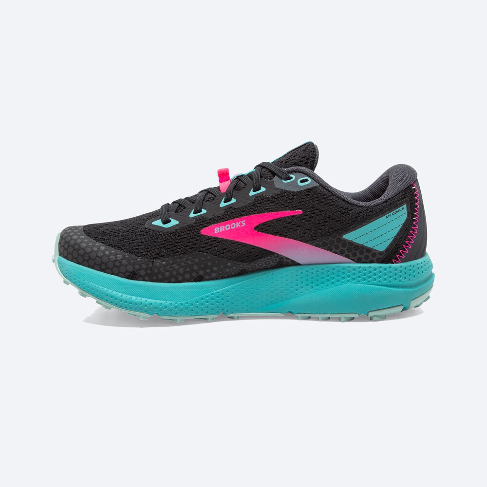 Zapatillas Trail Brooks Divide 3 Mujer Azules Coral/Rosas | Ecuador-97236