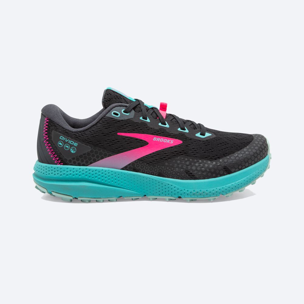 Zapatillas Trail Brooks Divide 3 Mujer Azules Coral/Rosas | Ecuador-97236