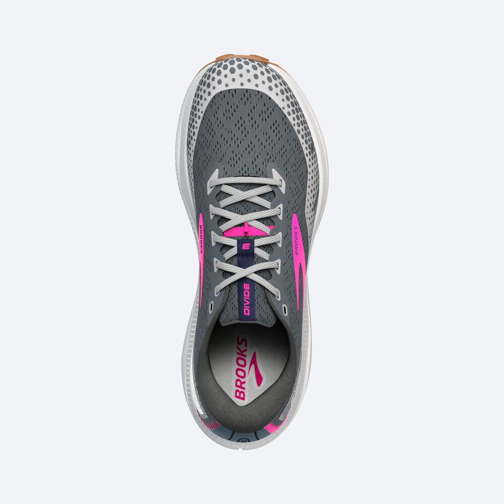 Zapatillas Trail Brooks Divide 3 Mujer Gris/Rosas | Ecuador-21935