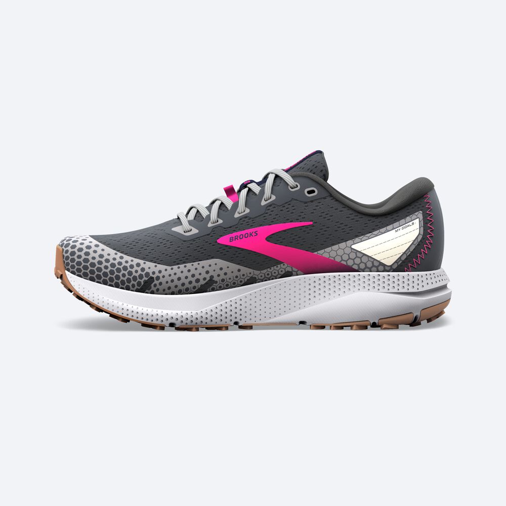 Zapatillas Trail Brooks Divide 3 Mujer Gris/Rosas | Ecuador-21935