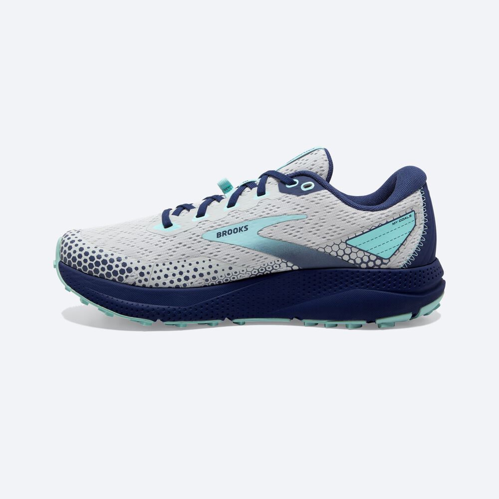 Zapatillas Trail Brooks Divide 3 Mujer Gris/Azules | Ecuador-60375