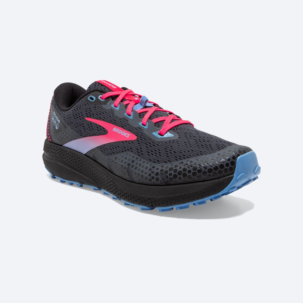 Zapatillas Trail Brooks Divide 3 Mujer Negras/Rosas | Ecuador-41032