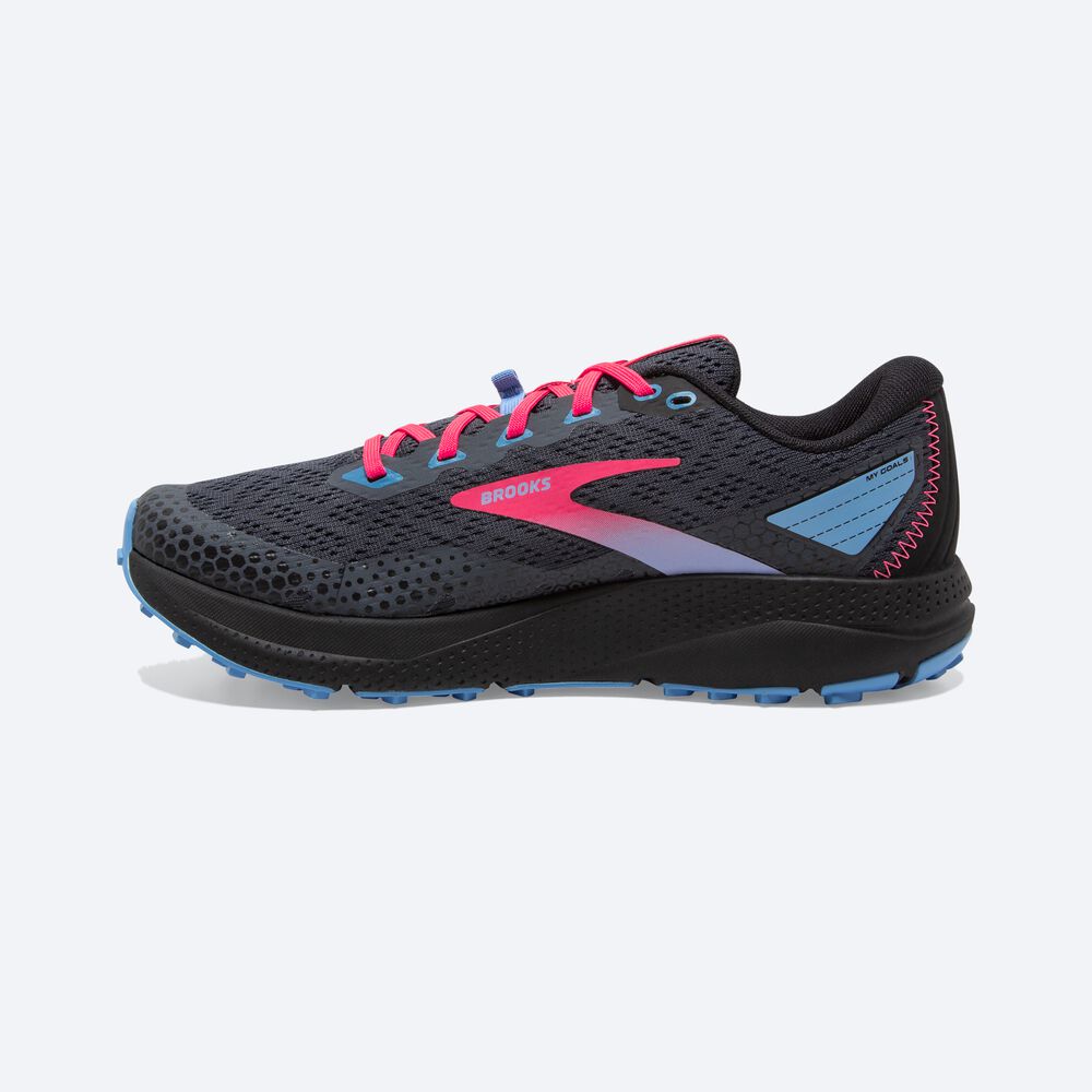 Zapatillas Trail Brooks Divide 3 Mujer Negras/Rosas | Ecuador-41032