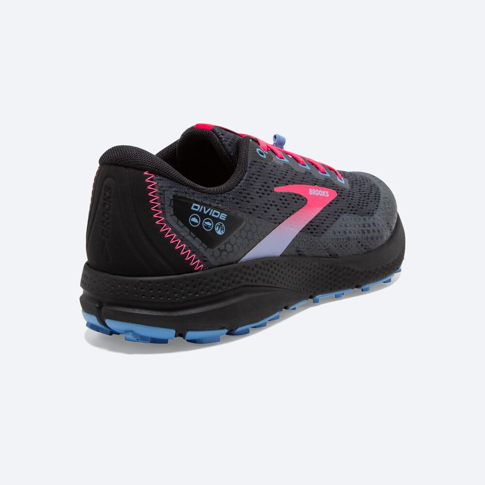 Zapatillas Trail Brooks Divide 3 Mujer Negras/Rosas | Ecuador-41032