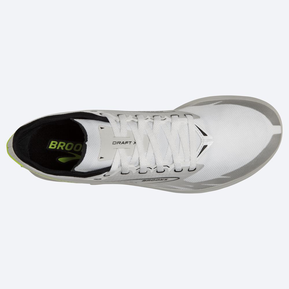 Zapatillas de Clavos Brooks Draft XC Hombre Blancas/Negras | Ecuador-13804