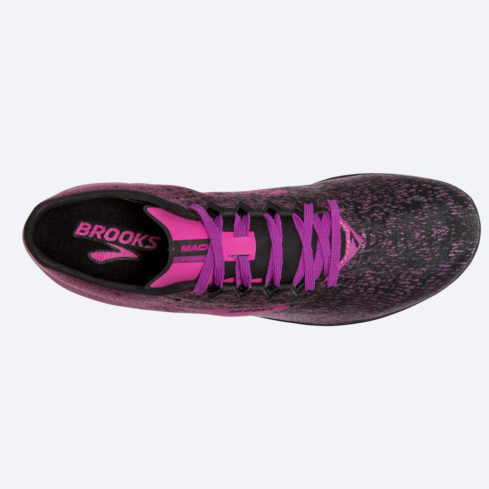 Zapatillas de Clavos Brooks Mach 19 Mujer Negras/Rosas | Ecuador-37625