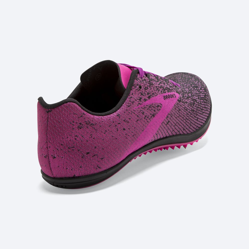 Zapatillas de Clavos Brooks Mach 19 Mujer Negras/Rosas | Ecuador-37625